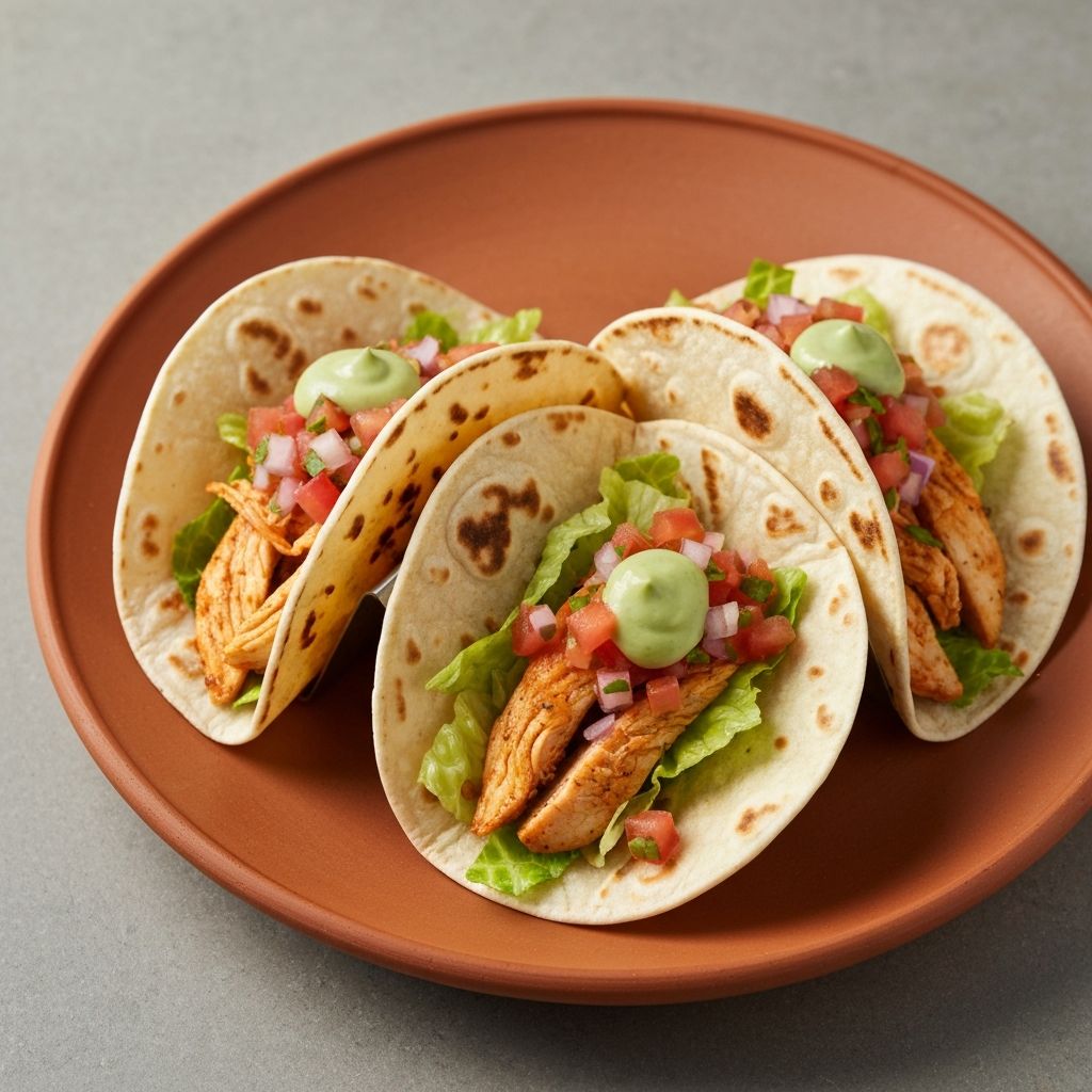 Tacos de Harina de Pollo